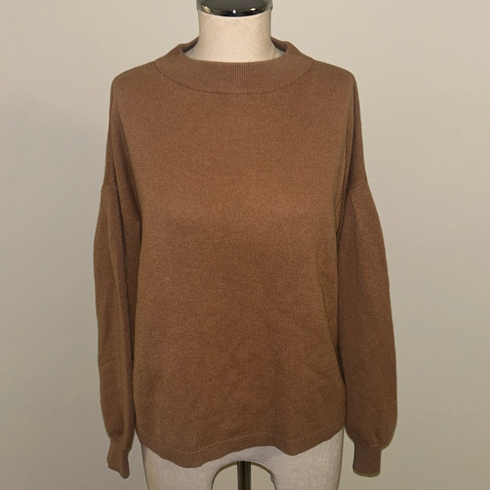Garnet Hill Women's Crew Neck Sweater - Rich Brown